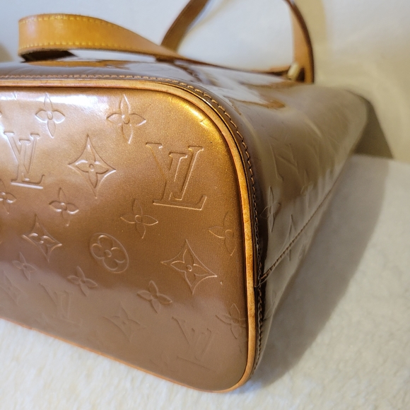 Louis Vuitton Bronze Leather Monogram Vernis Houston Tote Bag - Picture 9 of 15